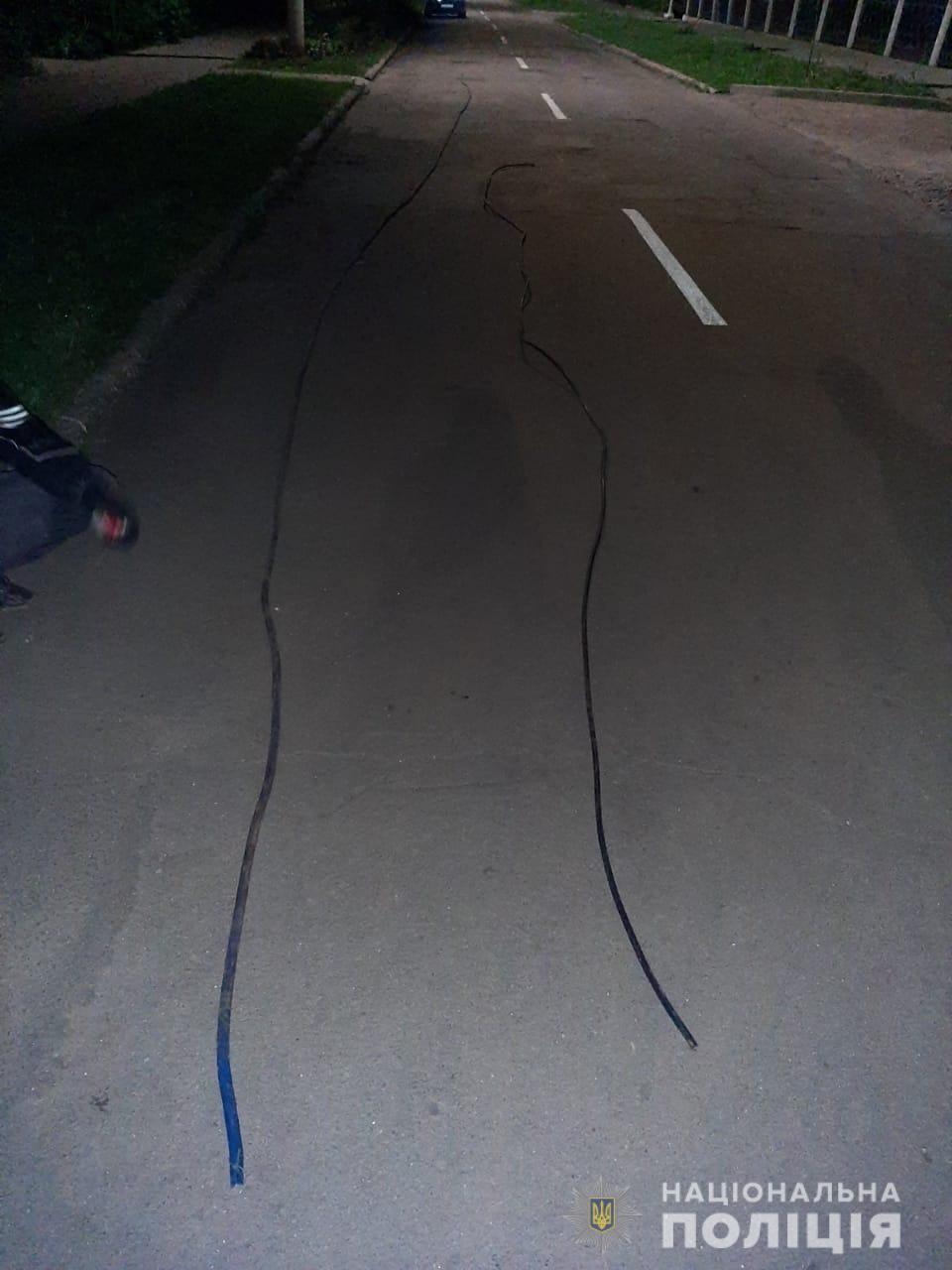 у покрові поліцейські на місці злочину затримали серійного крадія телефонного кабелю - зображення 1