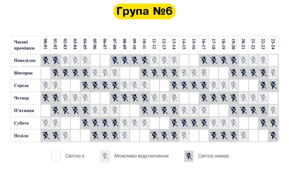 дтек дніпровські електромережі оновив графік стабілізаційних відключень з урахуванням поточної ситуації в енергосистемі - изображение 6